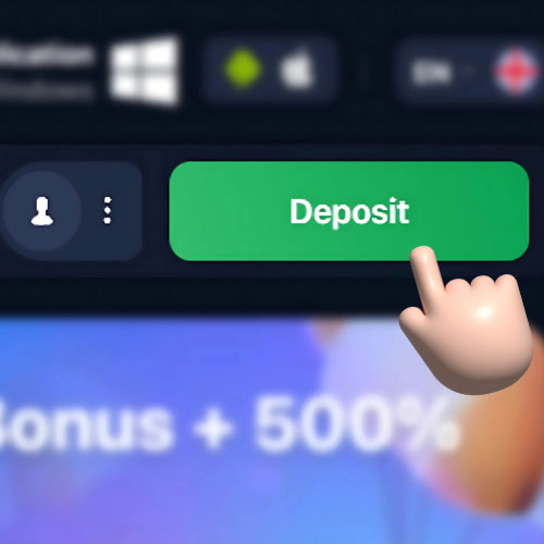 Go to the deposits section